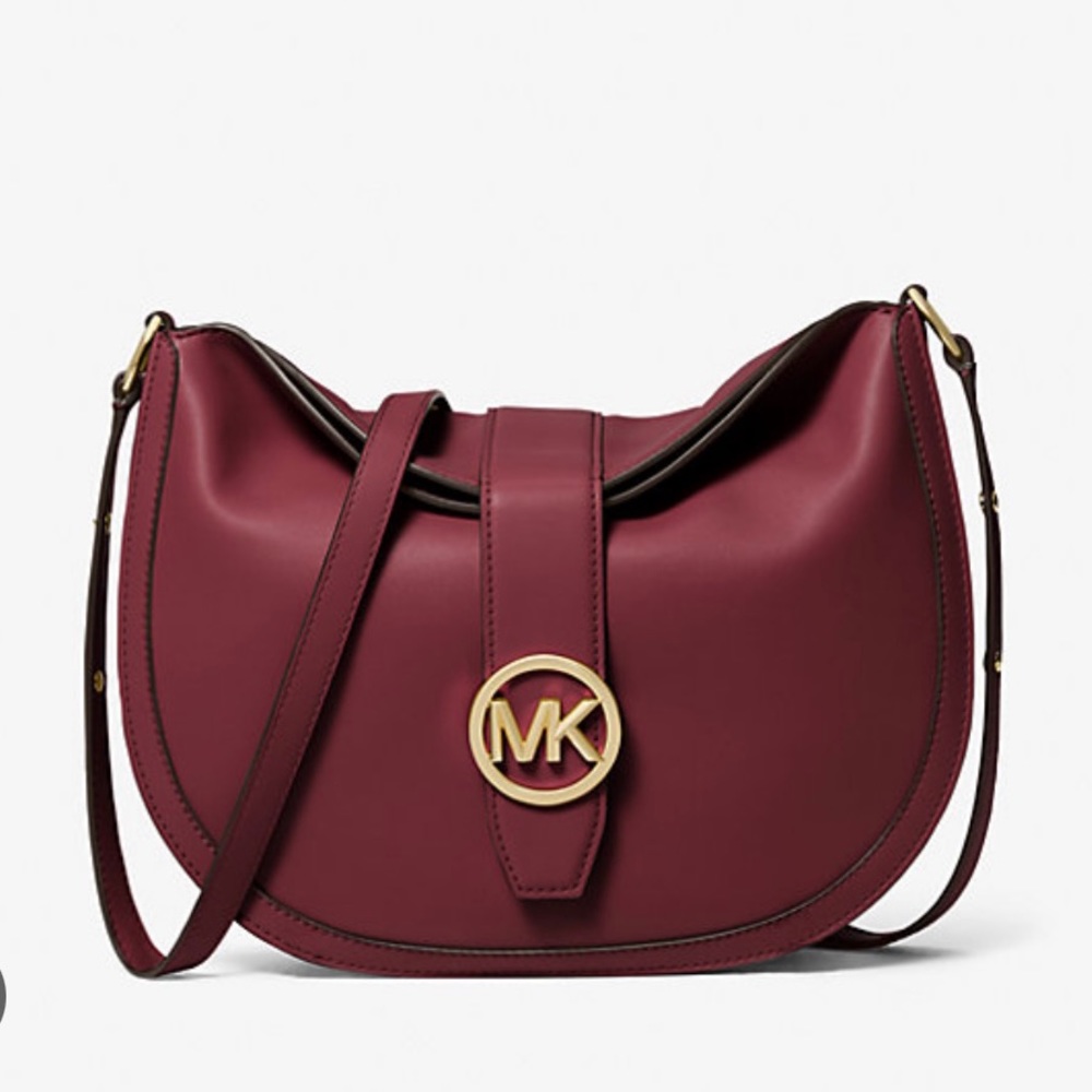 Gabby large Shoulder bag by Michael Kors in Dark Cherry. Comes with Giftbox